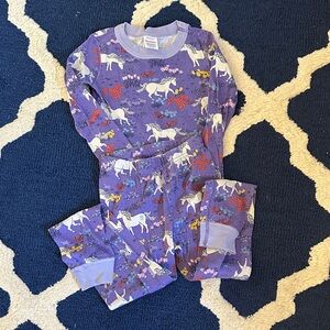 Hanna Andersson Purple Unicorn Kids Pajama Set